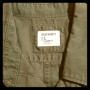 Old Navy Men's Two Pocket S/S Button Down With Epaulets